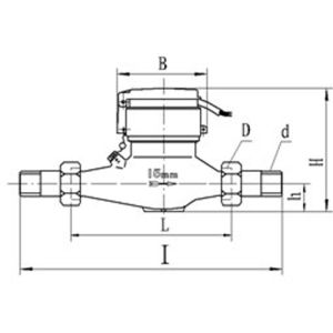 Propeller Type Multi Jet Water Meter With Dry Dial Fully Sealed Runner For Cold