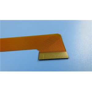 Single Sided Flex PCB Strips Built on 1oz Polyimide with PI Stiffener and Gold