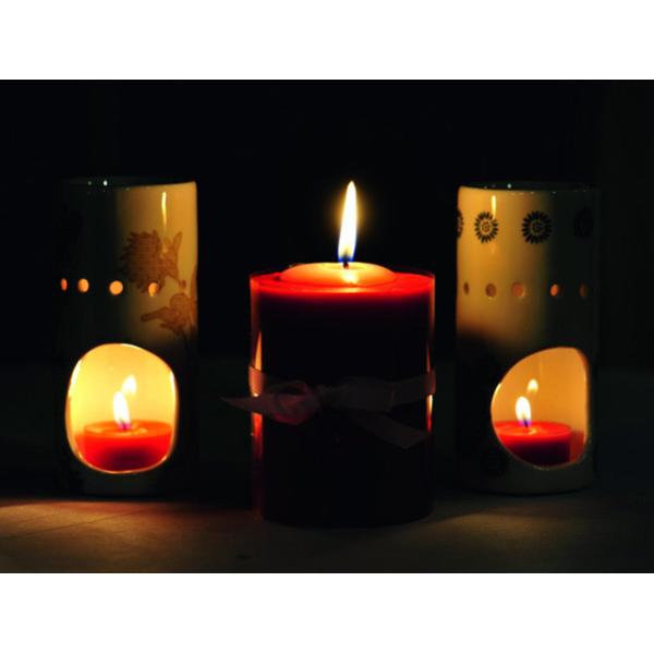 30 * 40cm Canvas Frame Electronic Candles Spray Painting Lighted Wall Art