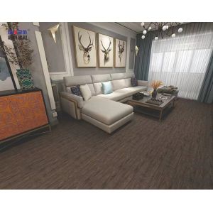 Eco Friendly SPC Flooring 4mm Waterproof Fireproof E0 Formaldehyde Mocha Black