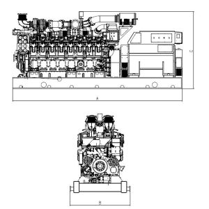 Yuchai 2MW Natural Gas Generator 10.5KV 50Hz Silent Type Diesel Generator