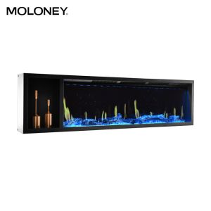 2500mm Insert Firebox Black Frame Living Room Heater