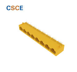 1 X 8 Right Angle RJ45 Modular Jack RJ45 PCB Mount Jack For Communication