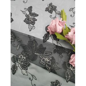 Recycled Laser Cut Applique Embroidery Fabric For Evening Dress