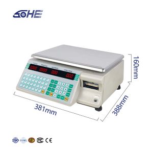 Advanced SHV-TMA Bar Code Table Scale 30kg with ABS Plastic/Stainless Steel