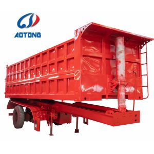 10pcs Leaf Spring Semi-Trailer Rear Dump Tipper Truck Trailer for Dubai