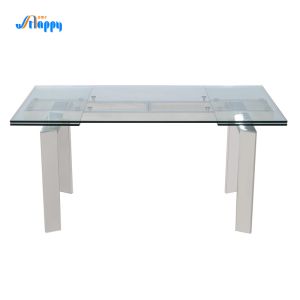 Contemporary Design Glass Extension Dining Table With Customizable Size DT-31120