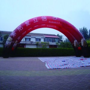 New Design outdoor round advertising inflatable arch with verlcro logo printing