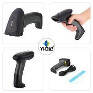 Durable 1D Barcode Scanner Laser Wireless Handheld For Supermarket YHD-1200L