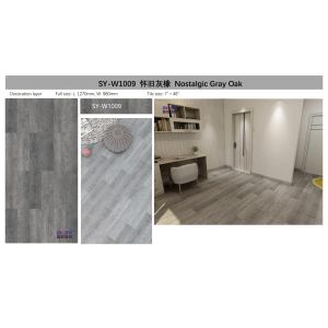 Eco Friendly SPC Flooring 4mm Waterproof Nostalgic Gray Oak GKBM Greenpy SY