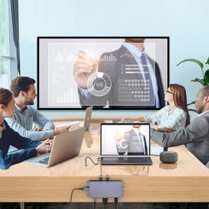 8 In 1 USB C HUB For Conference System With 8 Ports USB Data HUB 4K HDMI Video