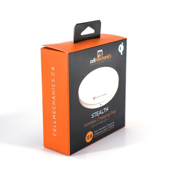 Embossing Tempered Glass Packing Box Wireless Charging Pad Packaging 75mm*30mm*100mm