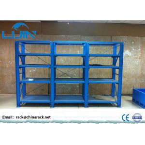 3 Drawers Mold Storage Racks With Powder Coated Finish Blue Color Easy To