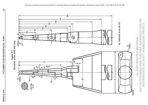 UL Standard 234mm Articulated Probe