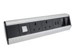 Desktop edge clamp mount Power Extension socket with UK power and fast USB