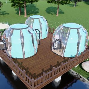 Fire Resistance Bubble Tent Hotel Geodesic See Through Dome Tent