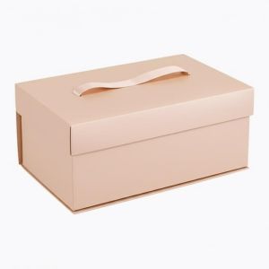 Ribbon Handle Foldable Presentation Box for Medium-Sized Merchandise