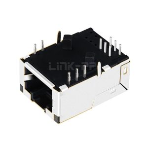 LPJK70409B98NLS Low Profile RJ45 Magnetics jack 100 Base-T Tab Up Orange&Green