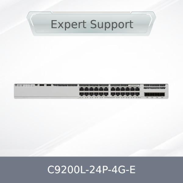 China C9200L-24p-4G-E Cisco Catalyst 24 Port Poe Layer3 Managed Gigabit Ethernet 4 SFP Port Stackable Network Switch C9200L-24p-4G-E on sale China C9200L-24p-4G-E Cisco Catalyst 24 Port Poe Layer3 Managed Gigabit Ethernet 4 SFP Port Stackable Network Switch C9200L-24p-4G-E on sale
