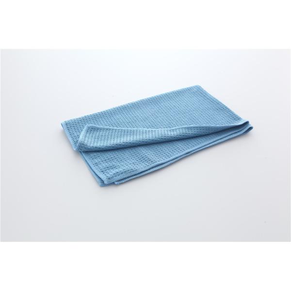 Quality Light blue microfiber microfibre waffle weave car cleaning cloth sports towels wholesale
