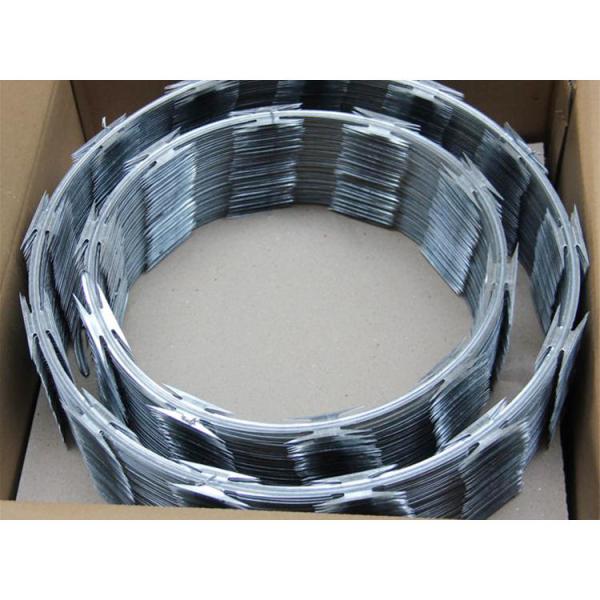 Quality Silver Gray Razor Barbed Blade Wire Effective Perimeter Protection wholesale