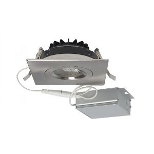 FCC Passed Plastic Dimmable LED Downlights 4inch 12W CRI 90 With Square Trim