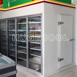 Customization Commercial Walk in Cooler with Glass Door Beer Cave Display Cold