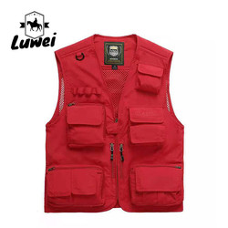 High Quality Breathable Mesh Outdoor Multi-pocket Utility Men's Vests Men's