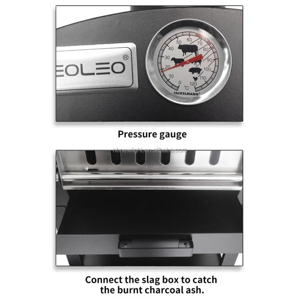 Outdoor Courtyard Charcoal Oven for Baking Pizza Portable and 30.5*30.5cm Stone Size