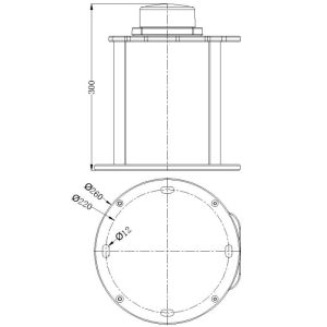 Low Intensity 32.5cd Red Solar Powered Obstruction Light