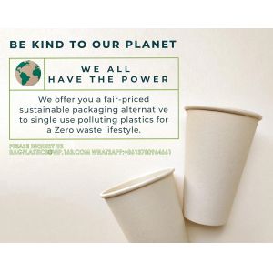 16 oz Biodegradable Disposable Drinking Coffee Cups, Eco Friendly Premium Party
