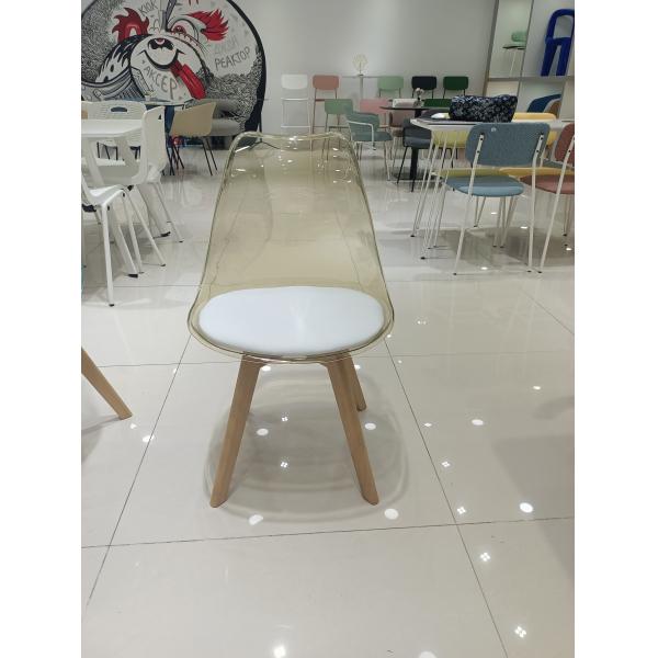 Quality Stackable Tulip Clear Acrylic Dining Chairs Transparent Crystal Polycarbonate wholesale
