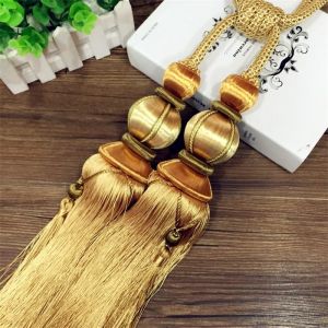 Fashion custom long tassel fringe trimming for curtain attractive tieback