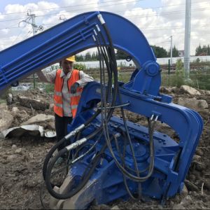 3.15T Excavator Mounted Pile Driver For Environment Friendly Construction