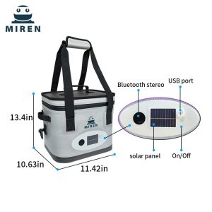 Popular Customisable Beeping 14L Soft Cooler Bag With Bluetooth Audio.