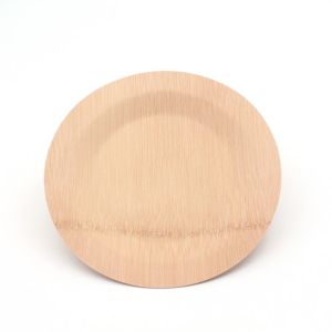 7'' 8'' 10'' Rustic Round Bamboo Compostable Plates Disposable