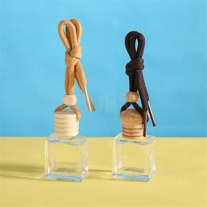 Air Fresheners Empty Car Diffuser Bottles Wooden cap Rectangle