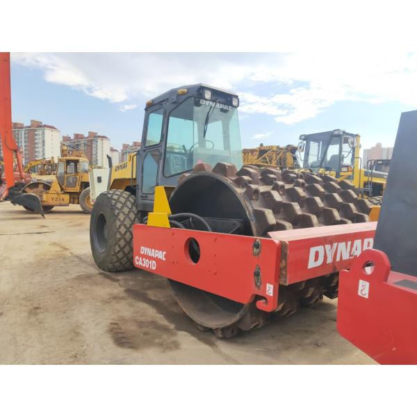 Secondhand Dynapac Sheep Foot Road Roller Ca301d, USD Vibratory Smooth Drum