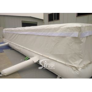 8x6m white indoor foam pit airbag with sealed top cover for big jump airbag