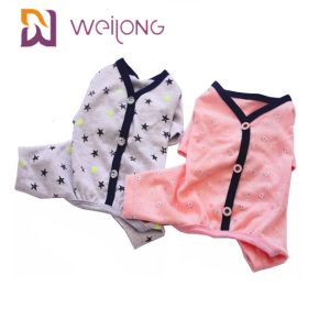 Spring / Summer Customization Pattern Cardigan Pet Pajama Cotton Jersey Lining