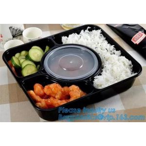stackable airtight food tray 5 compartments,Professional design plastic sea food