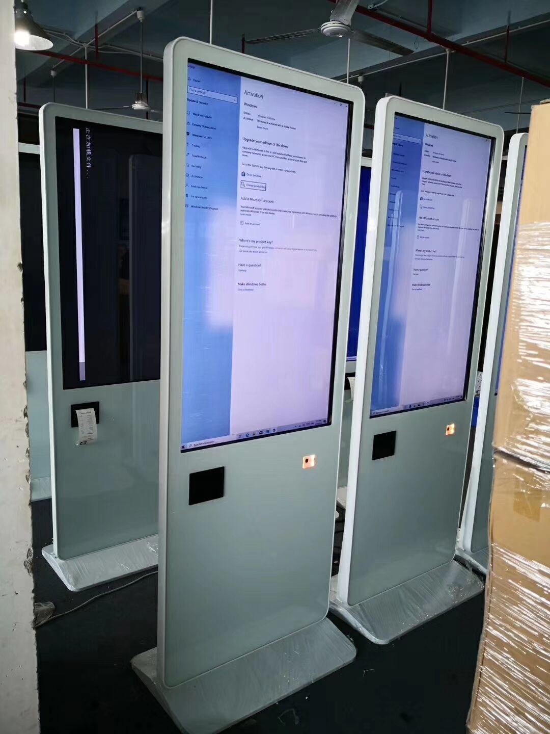 Cheap All In One Pc Lcd Touch Screen Kiosk 43&quot; With Thermal Printer / Qr Code Scanner for sale