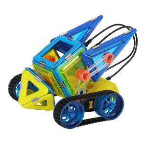 China Educational Toys Magnetic Tiles Remote Control Car Locomotive Cyclone Tank For Children on sale
