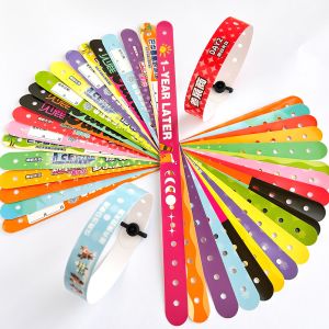 Round Edge PVC Wristbands for Advertising and Event Access Control Customizable