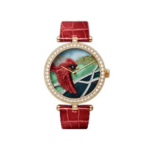 China 3D Dial Leather Strap Wrist Watch 5ATM OEM Diamond Quartz Movement on sale