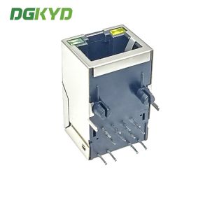 Tap-Up Modular Jack RJ45 with Transformer Integrated magnetics 100M, 25.4mm