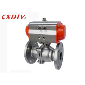 Actuator Flange Ball Valve Double Acting Pneumatic Control Dn80