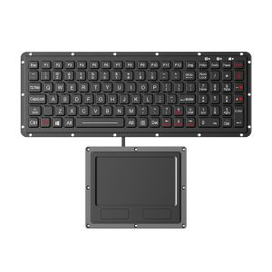 102 Keys IP65 Silicone Rubber Military Keyboard With Tough Touchpad