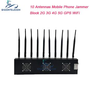 18w 10 Antennas Mobile Phone Signal Jammer VHF UHF Blocker 4G 5G