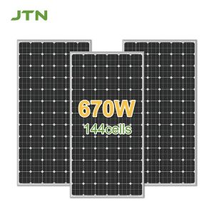 Waterproof IP65 670w Solar Panel Installation with A Grade and Compatible